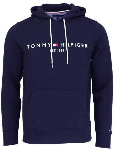 TOMMY HILFIGER Hoodie Langarm mit Kapuze Schriftzug nachtblau