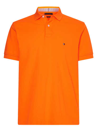 TOMMY HILFIGER Regular Fit Poloshirt Halbarm Logo-Stick orange