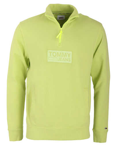 TOMMY JEANS Langarm Sweatshirt Stehkragen mit Zipper limone