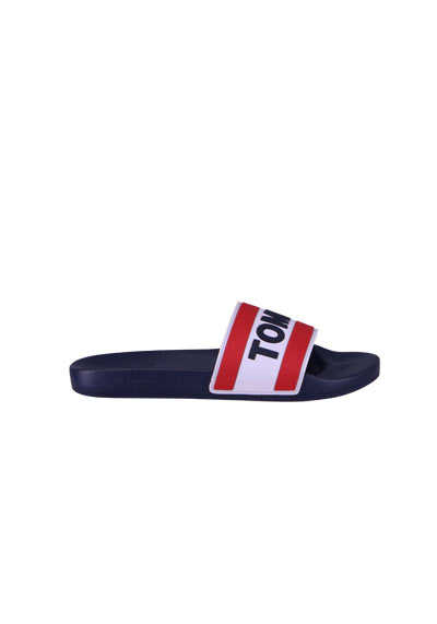 TOMMY JEANS Sandale geformtes Fußbett Logo-Detail nachtblau