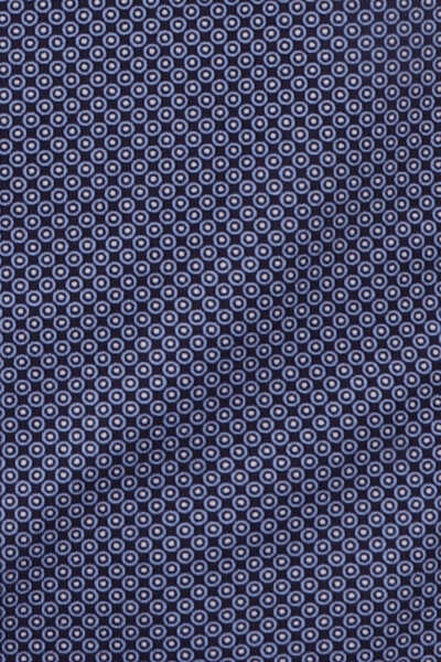 VENTI Body Fit Hemd Langarm Button Down Kragen Jersey Stretch Muster blau
