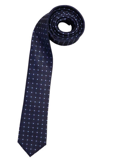 VENTI Business-Krawatte reine Seide Muster dunkelblau