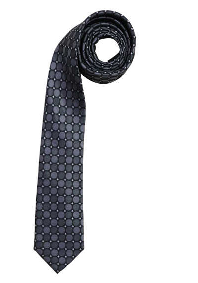 VENTI Business-Krawatte reine Seide Muster schwarz