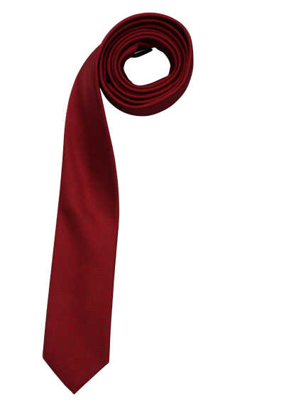 VENTI Krawatte 6 cm breit Struktur dunkelrot