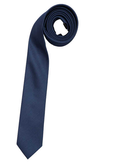 VENTI Krawatte 6 cm breit Struktur nachtblau