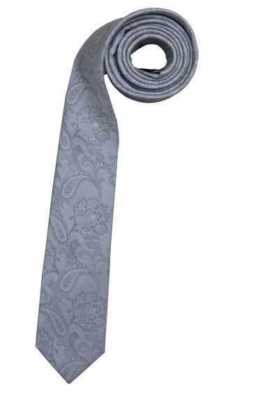 VENTI Krawatte aus reiner Seide Jacquard Muster hellgrau