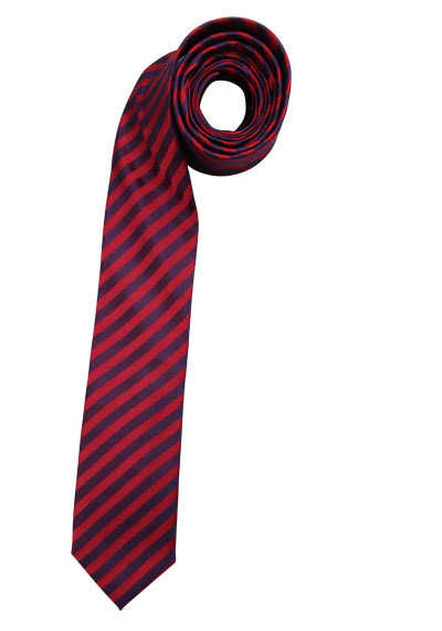 VENTI Krawatte aus reiner Seide fleckenabweisend Streifen dunkelrot