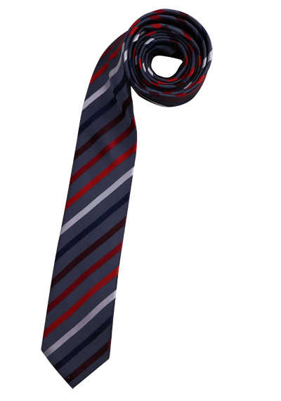 VENTI Krawatte aus reiner Seide fleckenabweisend Streifen rot