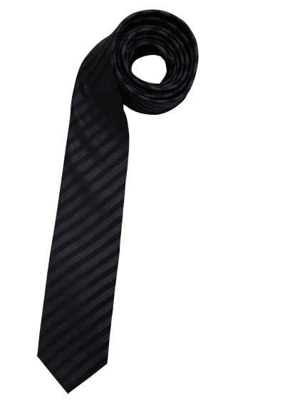 VENTI Krawatte aus reiner Seide fleckenabweisend Streifen schwarz