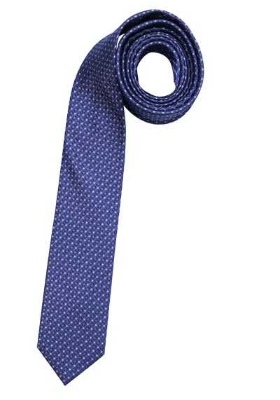 VENTI Krawatte aus reiner Seide gefertigt Muster dunkelblau