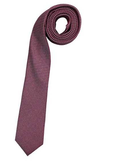 VENTI Krawatte aus reiner Seide gefertigt Muster dunkelrot preisreduziert