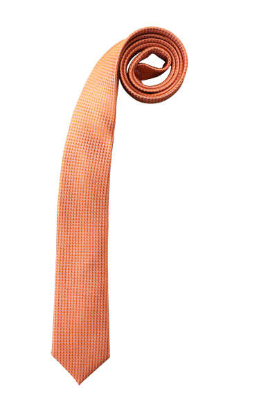 VENTI Krawatte aus reiner Seide gefertigt Muster orange