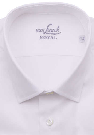 VAN LAACK Slim Fit Hemd RET extra langer Arm New Kent Kragen weiß