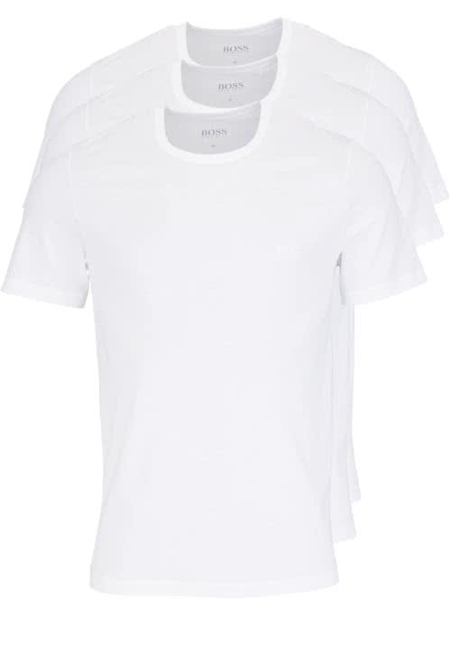 BOSS Regular Fit Kurzarm T-Shirt Rundhals 3er Pack weiß