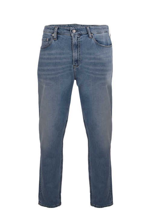 CALVIN KLEIN JEANS Jeans Regular Taper 5-Pocket hellblau