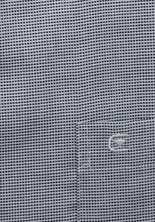 CASAMODA Modern Fit Hemd Langarm New Kent Kragen Struktur dunkelblau