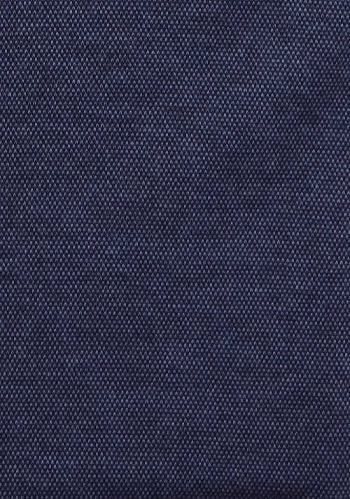 DESOTO Slim Fit Hemd Langarm Haifischkragen Baumwolle Jersey Struktur dunkelblau