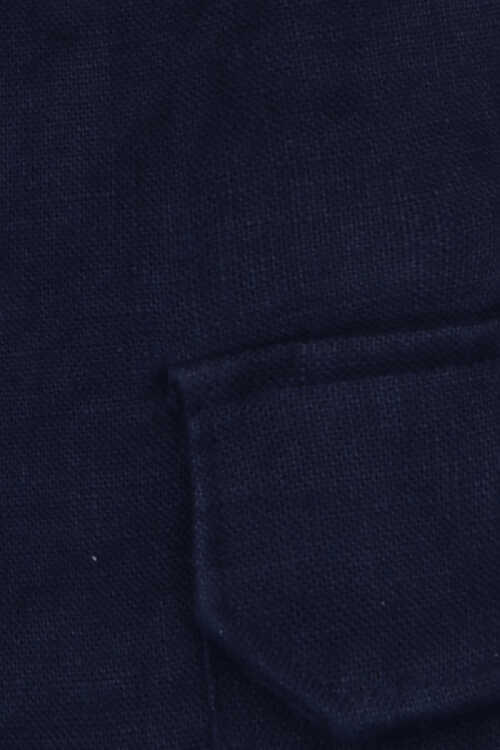 ETERNA Modern Fit 1863 Fieldjacket Hemd Langarm Leinen nachtblau