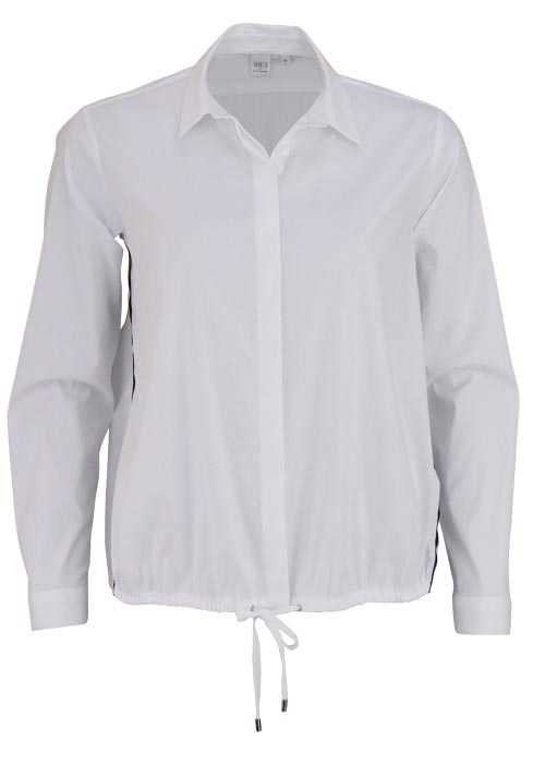 ETERNA Modern Fit Bluse Langarm Hemdenkragen Stretch weiß