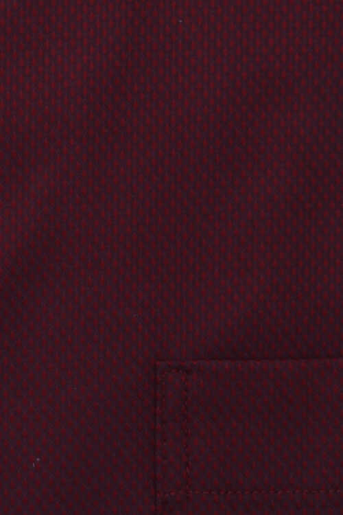 ETERNA Comfort Fit Hemd extra langer Arm New Kent Kragen Muster rot