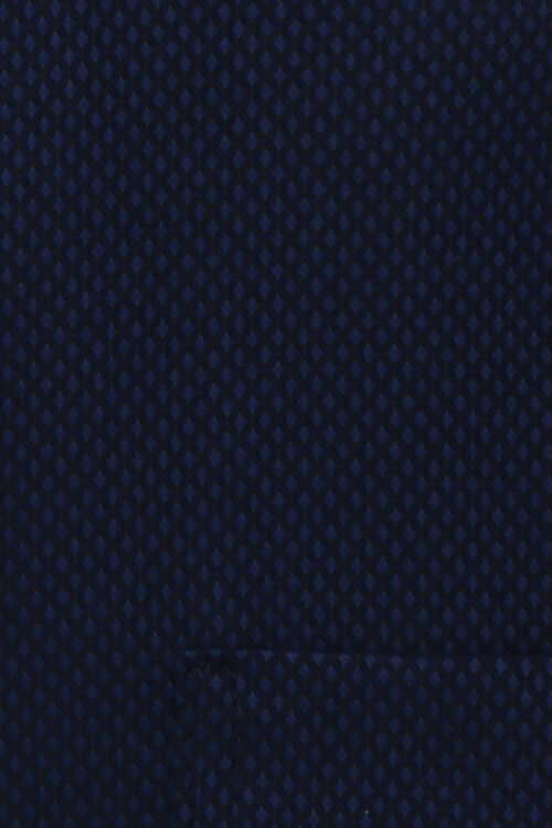 ETERNA Comfort Fit Hemd extra langer Arm New Kent Kragen Muster dunkelblau