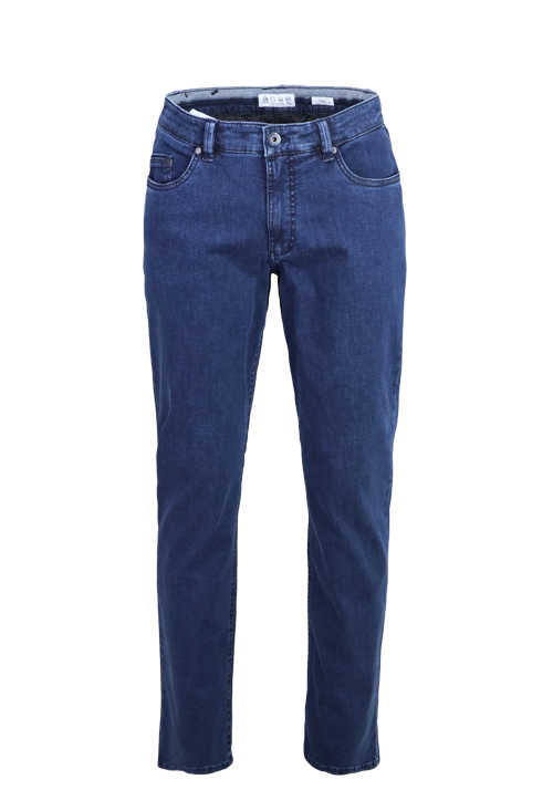EUREX by BRAX Comfort Fit Jeans LUKE_S 5 Pocket Used mittelblau