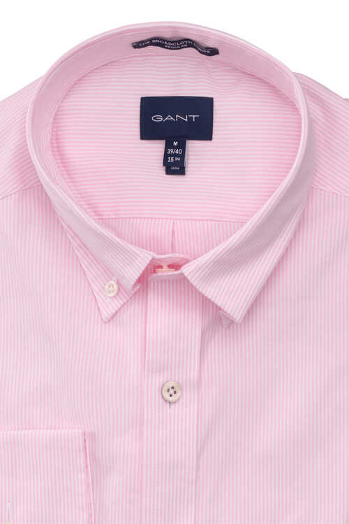GANT Regular Fit Hemd Langarm Button Down Kragen Streifen pink