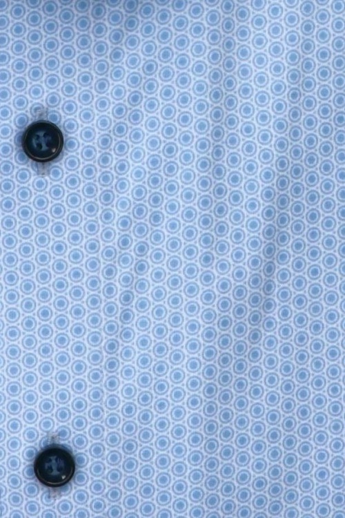 OLYMP Level Five 24/Seven body fit Hemd Langarm New Kent Kragen Jersey Muster blau
