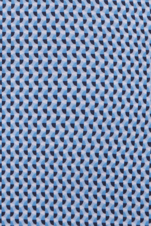 OLYMP No. Six super slim Hemd Langarm Haifischkragen Muster blau