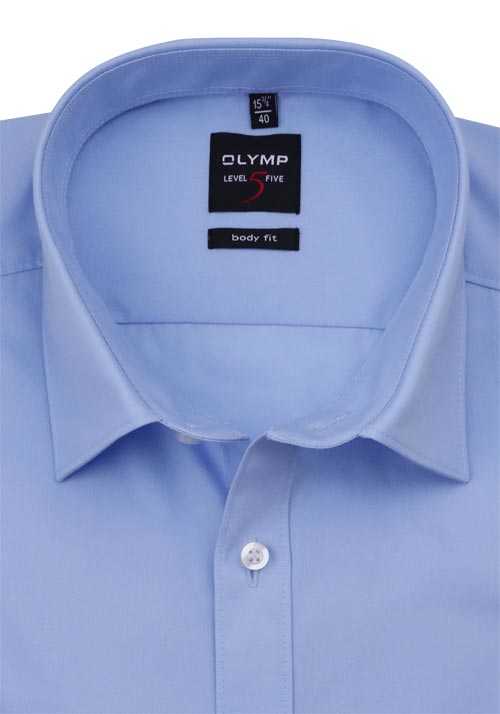 OLYMP Level Five body fit Hemd extra langer Arm Stretch hellblau