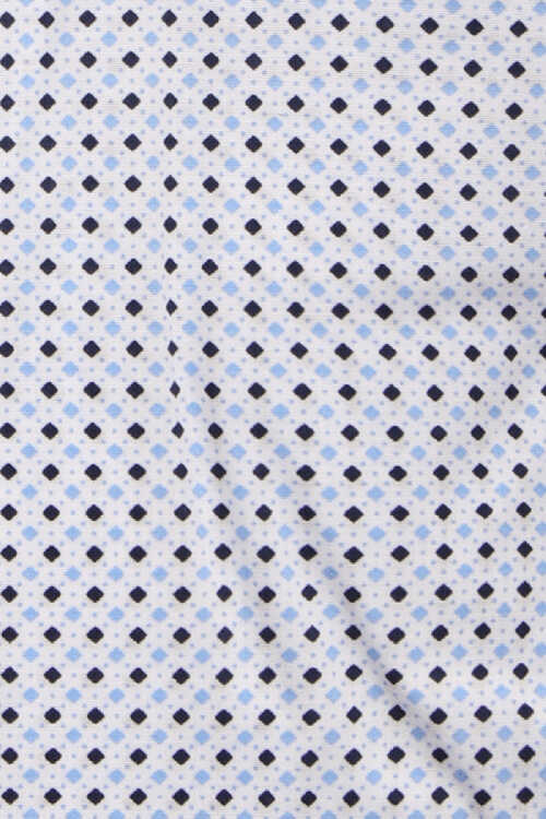 OLYMP No. Six super slim Hemd Langarm New Kent Kragen Muster blau