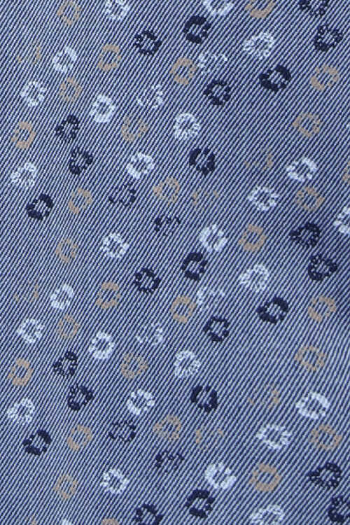 OLYMP Luxor 24/Seven modern fit Hemd Halbarm New Kent Kragen Muster blau