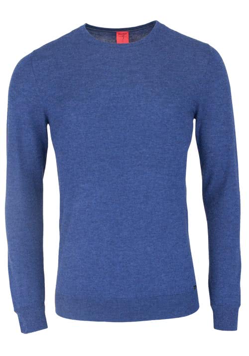 OLYMP Level Five Strick body fit Pullover Rundhals navy