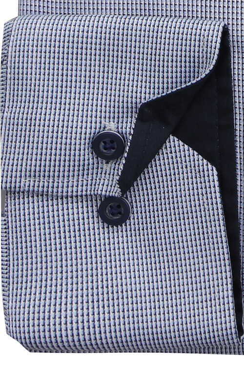 REDMOND Modern Fit Hemd Langarm Button Down Kragen Struktur hellblau