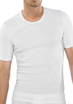 SCHIESSER Original CLassics Feinripp T-Shirt Rundhals Uni weiß 005122/100