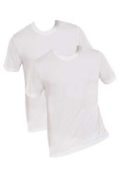 SCHIESSER American T-Shirt Rundhals Doppelpack Uni weiß 008150/100