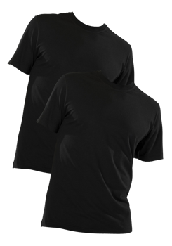 SCHIESSER American T-Shirt Rundhals Doppelpack Uni schwarz 208150/000