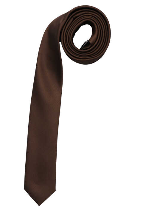 VENTI Krawatte aus Seide und Polyester 5 cm breit braun