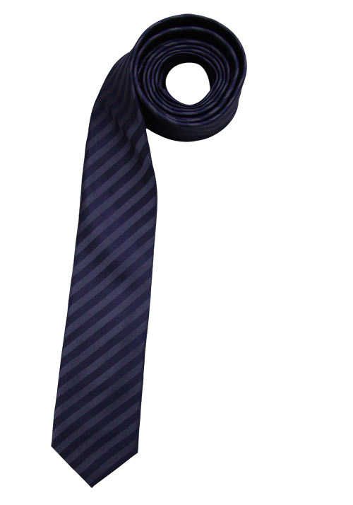 VENTI Krawatte aus reiner Seide fleckenabweisend Streifen dunkelblau