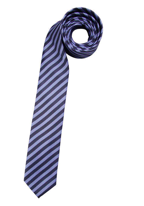 VENTI Krawatte aus reiner Seide fleckenabweisend Streifen hellblau