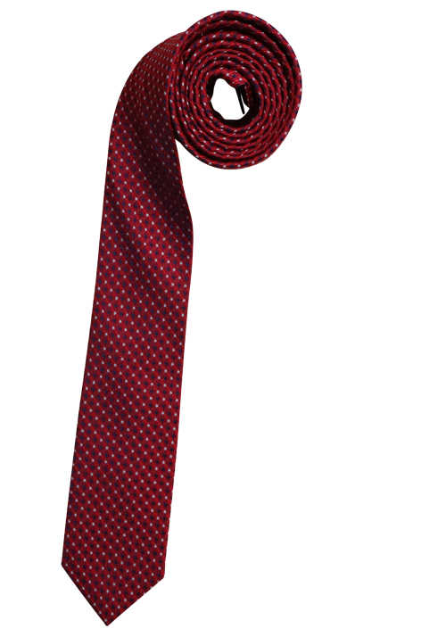 VENTI Krawatte aus reiner Seide gefertigt Muster dunkelrot