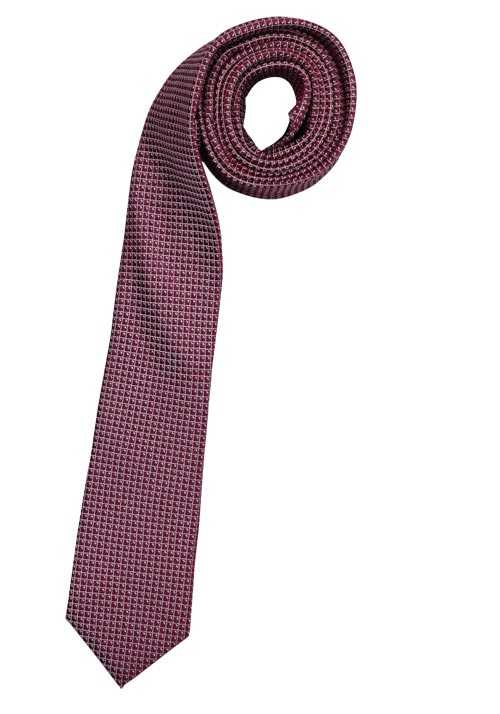 VENTI Krawatte aus reiner Seide gefertigt Muster dunkelrot