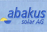 Firmenbestickung abakus solar AG