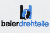 Firmenbestickung Firma Baier Drehteile