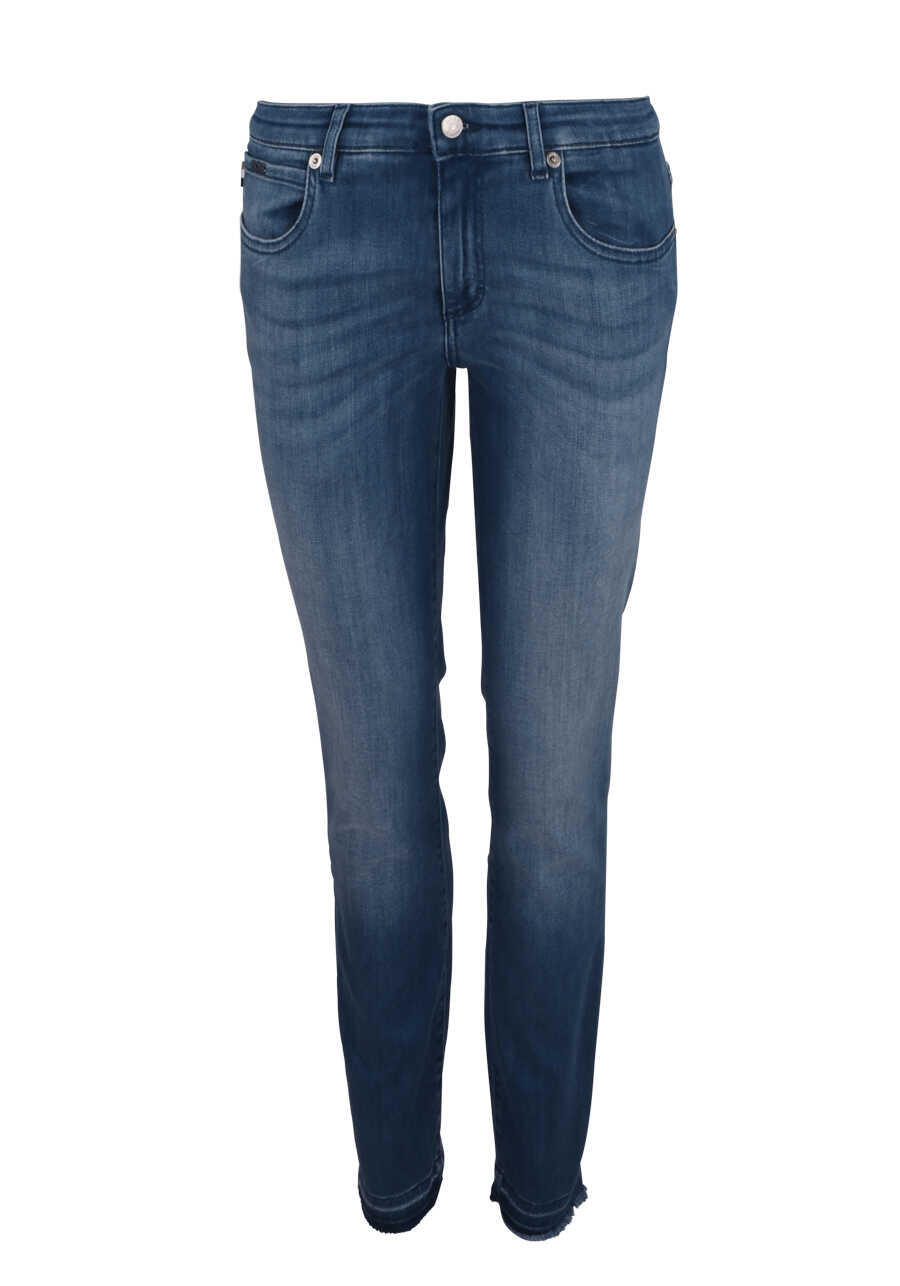 Produktbild fr 'BOSS Jeans SLIM CROP 5-Pocket Reiverschluss Cropped mittelblau'