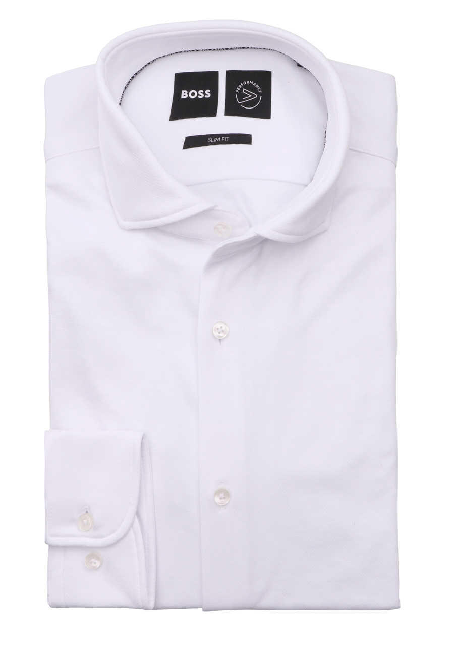 Produktbild fr 'BOSS Slim Fit Hemd P-HANK Langarm Haifischkragen Stretch wei'