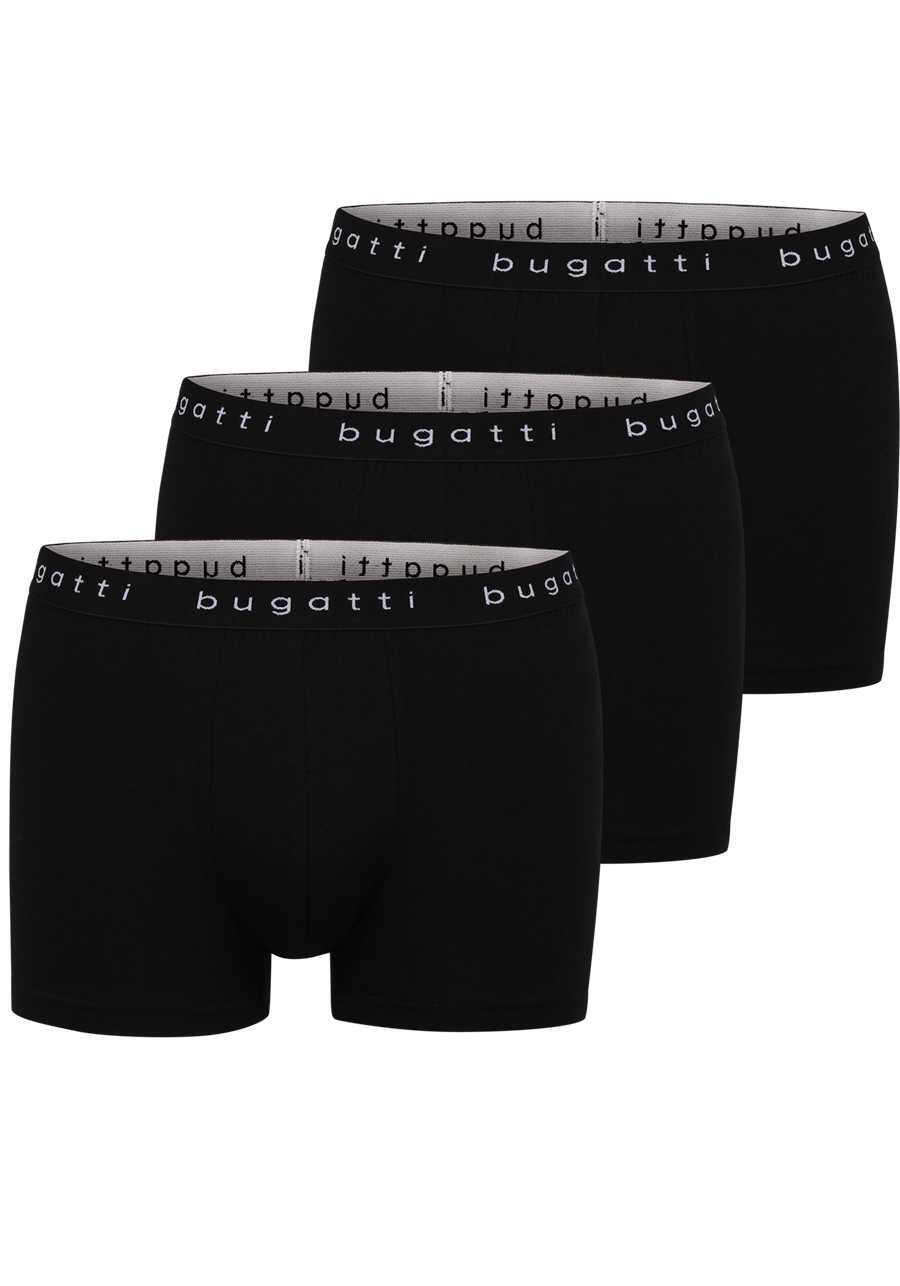 Produktbild fr 'BUGATTI Pants breiter Gummibund Single Jersey 3er Pack schwarz'