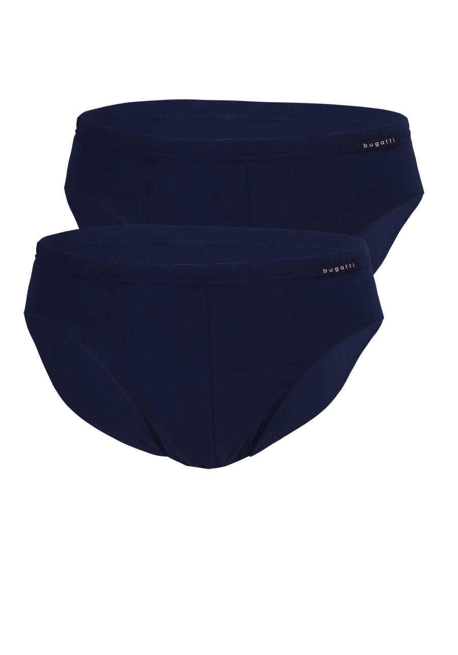 Produktbild fr 'BUGATTI Slip gesumter Gummibund Stretch Doppelpack dunkelblau'