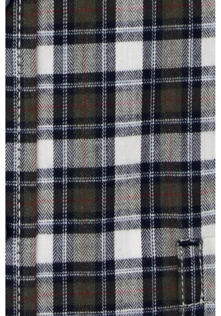 Produktbild fr 'CASAMODA Casual Fit Hemd Langarm Button Down Kragen Flanell Karo blau'