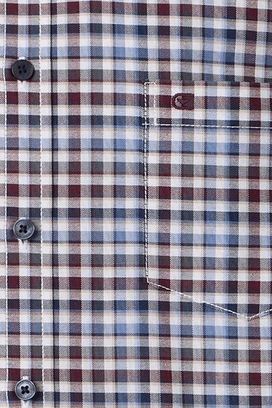 Produktbild f�r 'CASAMODA Casual Fit Hemd super langer Arm Button Down Kragen Karo blau'